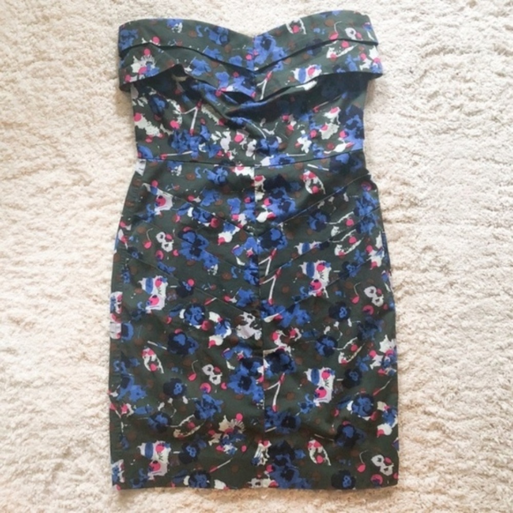 Rachel by Rachel Roy Strapless Printed Dress